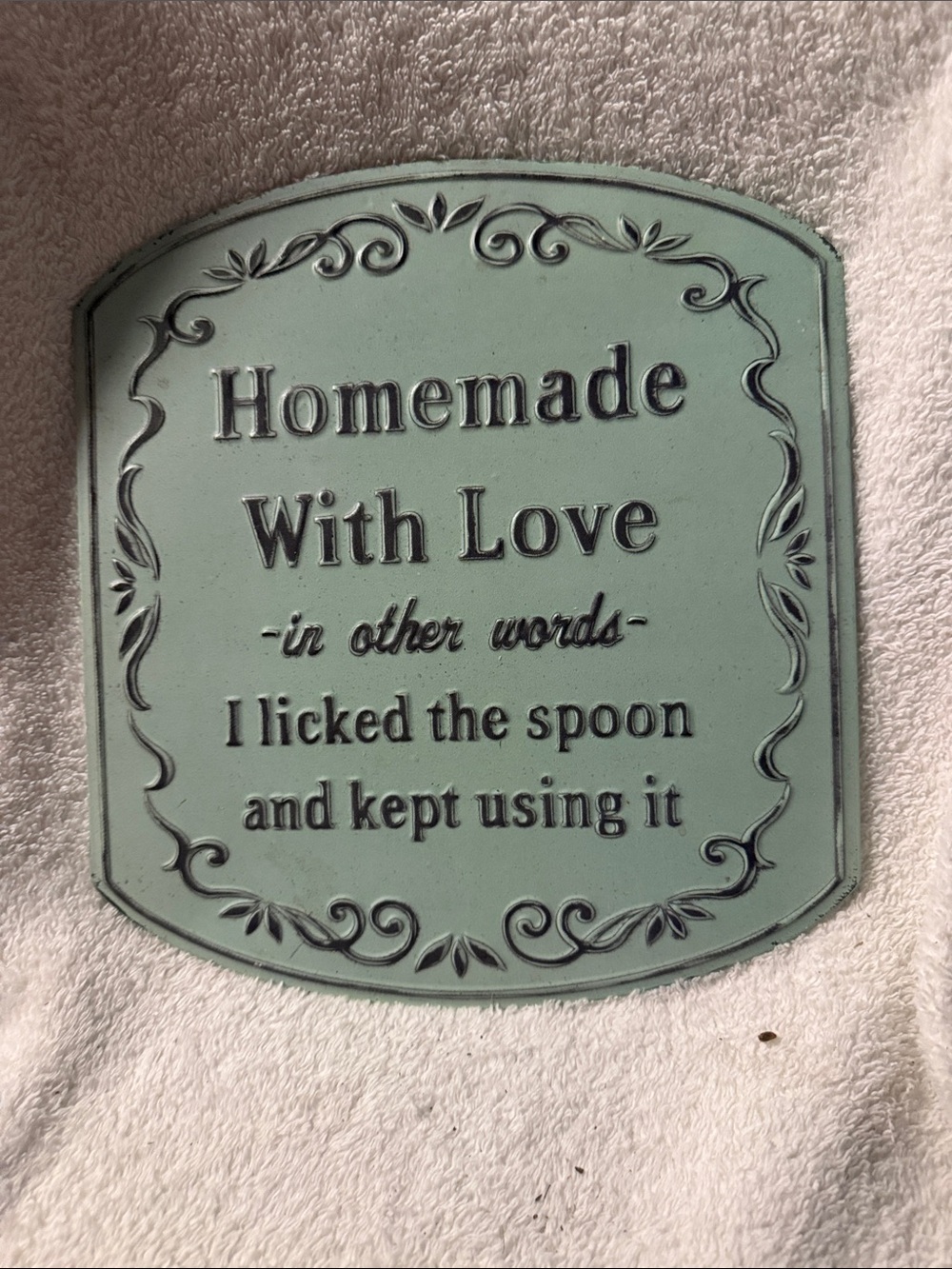 Open Road Brands Mint Green "Homemade With Love" Decorative Plaque